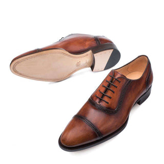 Mezlan Belgrade Men's Shoes Brown Calf-skin Oxfords 9208 (MZ3031)-AmbrogioShoes