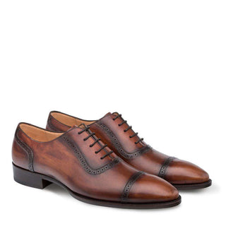 Mezlan Belgrade Men's Shoes Brown Calf-skin Oxfords 9208 (MZ3031)-AmbrogioShoes