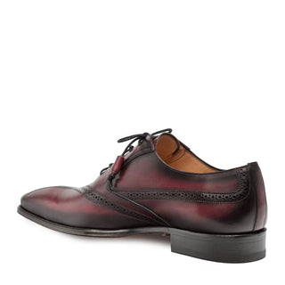 Mezlan Bertone Men's Shoes Burgundy Calf-Skin Leather Oxfords 9341 (MZ3116)-AmbrogioShoes