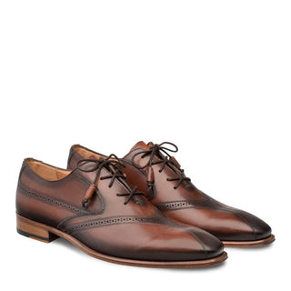 Mezlan Bertone Men's Shoes Cognac Calf-Skin Leather Oxfords 9341 (MZ3117)-AmbrogioShoes