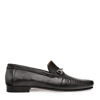 Mezlan Brussels Men's Shoes Black Calf-Skin Leather Mocasin Loafers 7275 (MZ3144)-AmbrogioShoes