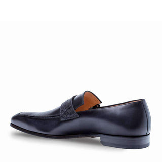 Mezlan Callas Mens Luxury Shoes Black Calfskin Loafers 8511 (MZ2602)-AmbrogioShoes