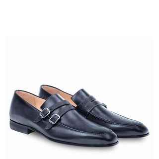 Mezlan Callas Mens Luxury Shoes Black Calfskin Loafers 8511 (MZ2602)-AmbrogioShoes