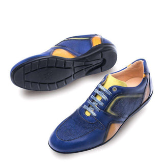 Mezlan Campo Men's Blue Calf-skin Sneakers 8574(MZ2710)-AmbrogioShoes