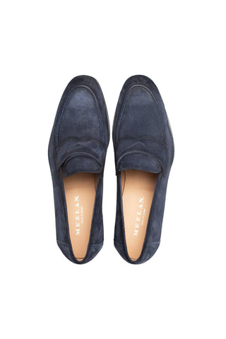 Mezlan Caro 21312 Suede Penny Loafers (MZ3755)-AmbrogioShoes