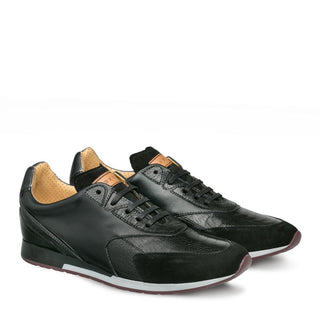 Mezlan Chiron Men's Shoes Black Multi Material Dress-Casual Sneakers 4660-P (MZ3179)-AmbrogioShoes