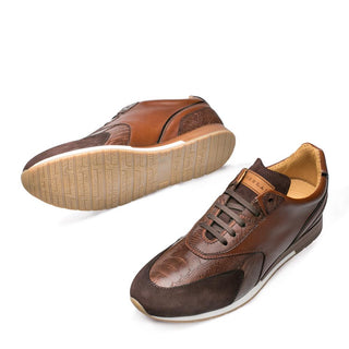 Mezlan Chiron Men's Shoes Brown Multi-Materials Dress-Casual Sneakers 4660-P (MZ3197)-AmbrogioShoes