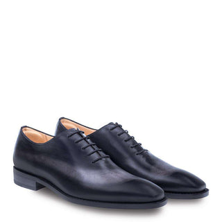 Mezlan Cline Men's Graphite & Grey Calf-skin Leather Oxfords 8509(MZ2667)-AmbrogioShoes