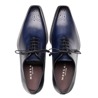 Mezlan Cupula 20933 Men's Shoes Blue Calf-Skin Leather whole-Cut Oxfords (MZ3690)-AmbrogioShoes