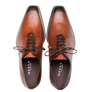 Mezlan Cupula 20933 Men's Shoes Tan Calf-Skin Leather whole-Cut Oxfords (MZ3692)-AmbrogioShoes