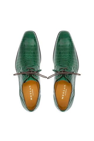 Mezlan Dandy EX4967-J Exotic Alligator Lace-Up Derby (MZ3778)-AmbrogioShoes