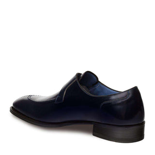 Mezlan Debussy Men's Luxury Shoes Blue Calfskin Leather Loafers 8901(MZ2722)-AmbrogioShoes