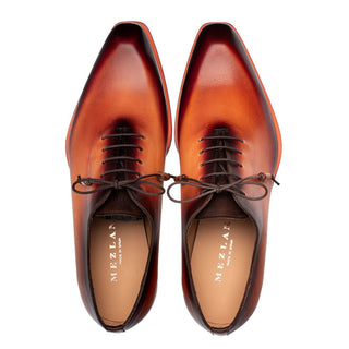 Mezlan Dietro 21068 Men's Shoes Tan Calf-Skin Leather whole-Cut Oxfords (MZ3697)-AmbrogioShoes