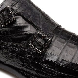 Mezlan Doyers Crocodile Double Monk-Strap-AmbrogioShoes