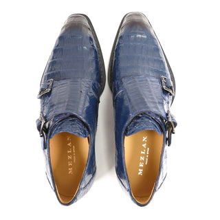 Mezlan Doyers Crocodile Double Monk-Strap-AmbrogioShoes