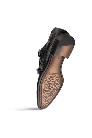 Mezlan Doyers Crocodile Double Monk-Strap