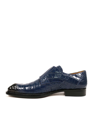 Mezlan Doyers Crocodile Double Monk-Strap