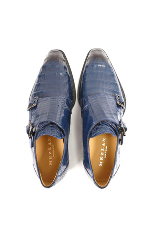 Mezlan Doyers Crocodile Double Monk-Strap