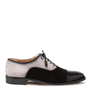 Mezlan Drayton 9726 Men's Shoes Black & Gray Suede / Calf-Skin Leather Oxfords (MZ3224)-AmbrogioShoes