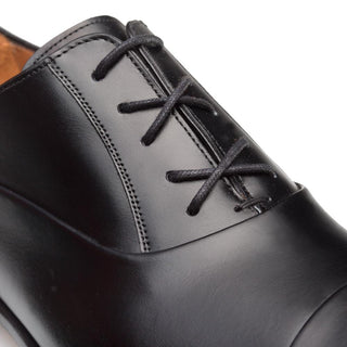 Mezlan E20245 Men's Shoes Black Calf-Skin Leather Folded-Seam Oxfords (MZ3414)-AmbrogioShoes