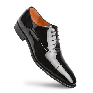 Mezlan E20264 Men's Shoes Black Patent Leather Cap-Toe Oxfords (MZ3403)-AmbrogioShoes