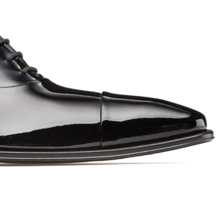 Mezlan E20264 Men's Shoes Black Patent Leather Cap-Toe Oxfords (MZ3403)-AmbrogioShoes