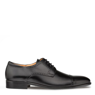 Mezlan E20265 Men's Shoes Black Calf-Skin Leather Cap-Toe Derby Oxfords (MZ3406)-AmbrogioShoes