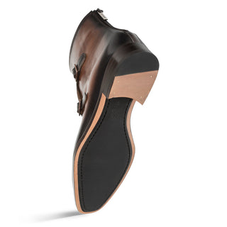 Mezlan Patina Men's Shoes Brown Deerskin / Calf-Skin Leather Slip On Loafers (MZ3508)-AmbrogioShoes