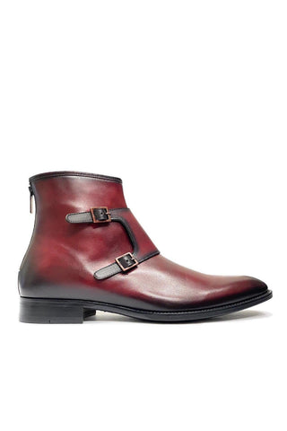 Mezlan E20464 Mokka Patina Leather Buckle Boots (MZ3542)
