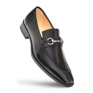 Mezlan E20482 Men's Shoes Black Calf-Skin Leather Ornament Horse bit Loafers (MZ3501)-AmbrogioShoes