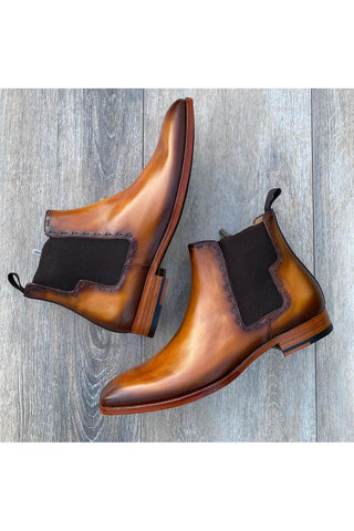 Mezlan E20484 Leather Chelsea Boot
