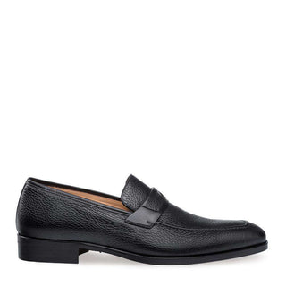 Mezlan Elche Men's Shoes Black Calf-Skin & Deer-Skin Loafers 9139 (MZ3036)-AmbrogioShoes