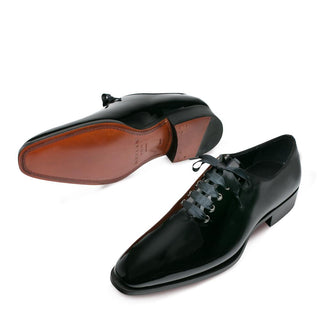 Mezlan Elysium Men's Shoes Black Patent Calf-Skin Leather Oxfords 9461 (MZ3113)-AmbrogioShoes