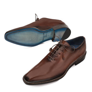 Mezlan Enterprise 9744 Men's Shoes Brown Plain Calf-Skin Leather Oxfords (MZ3240)-AmbrogioShoes