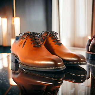 Mezlan Enterprise Leather Whole-Cut Oxfords-AmbrogioShoes