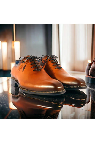 Mezlan Enterprise Leather Whole-Cut Oxfords