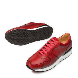 Mezlan Fabio Mens Suede Red Sneakers (MZ2904)-AmbrogioShoes