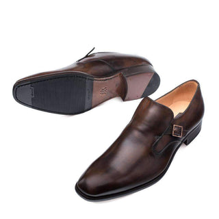 Mezlan Foggia Men's Shoes Brown Calf-skin Leather Loafers 9284 (MZ3044)-AmbrogioShoes