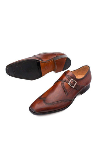 Mezlan Forest Calf-Skin Leather Single Monk-Strap 9268 (MZ3004)-AmbrogioShoes