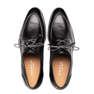 Mezlan Fratello 20937 Men's Shoes Black Deer-Skin Leather Derby Split-Toe Oxfords (MZ3649)-AmbrogioShoes