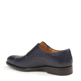 Mezlan G109-1 Mens Luxury Shoes Blue Italian Calfskin Loafers (MZ2507)-AmbrogioShoes