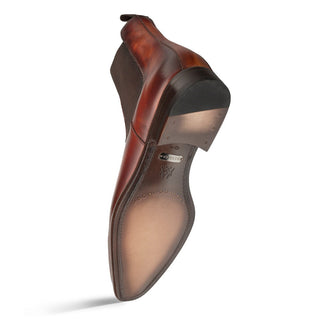 Mezlan Galvez S20882 Men's Shoes Cognac & Rust Patina Leather Chelsea Boots (MZ3677)-AmbrogioShoes