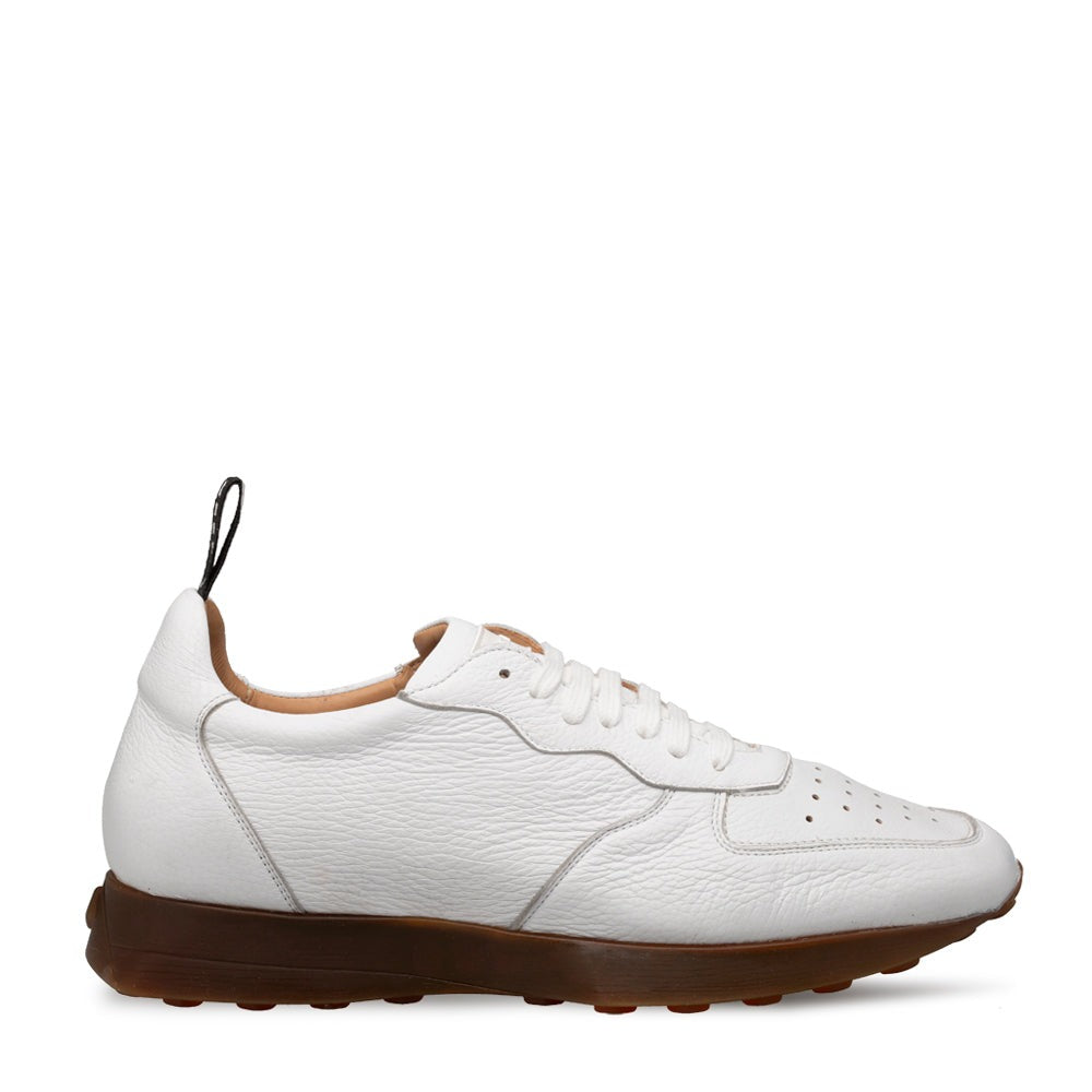 Mezlan Gerardo 21135 Men's Shoes White Deer-skin Leather Casual Sneake ...