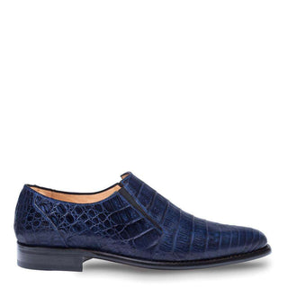 Mezlan Gere Men's Blue Crocodile Loafers 4400-F(MZ2714)-AmbrogioShoes