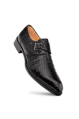 Mezlan Gigolo 50056-F Exotic Crocodile Single Monk Strap (MZ3756)-AmbrogioShoes