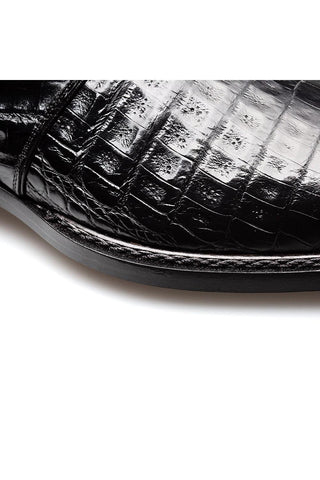 Mezlan Gigolo 50056-F Exotic Crocodile Single Monk Strap (MZ3756)-AmbrogioShoes