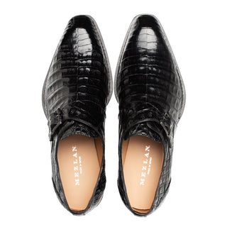 Mezlan Gigolo 50056-F Men's Shoes Exotic Crocodile Single Monk Strap (MZ3756)-AmbrogioShoes