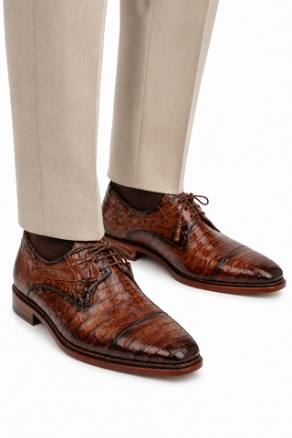 Mezlan Giovane 50032-F Crocodile Skin Derby (MZ3717)