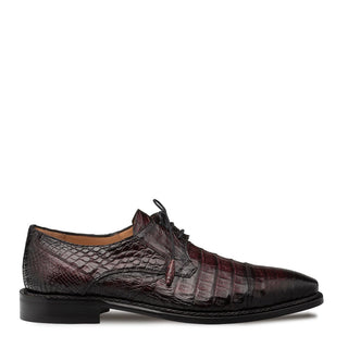 Mezlan Giovane 50032-F Men's Shoes Burgundy Exotic Crocodile Derby Oxfords (MZ3716)-AmbrogioShoes