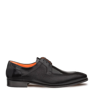 Mezlan Grace 9712 Men's Shoes Black Deer-Skin / Calf-Skin Leather Oxfords (MZ3235)-AmbrogioShoes